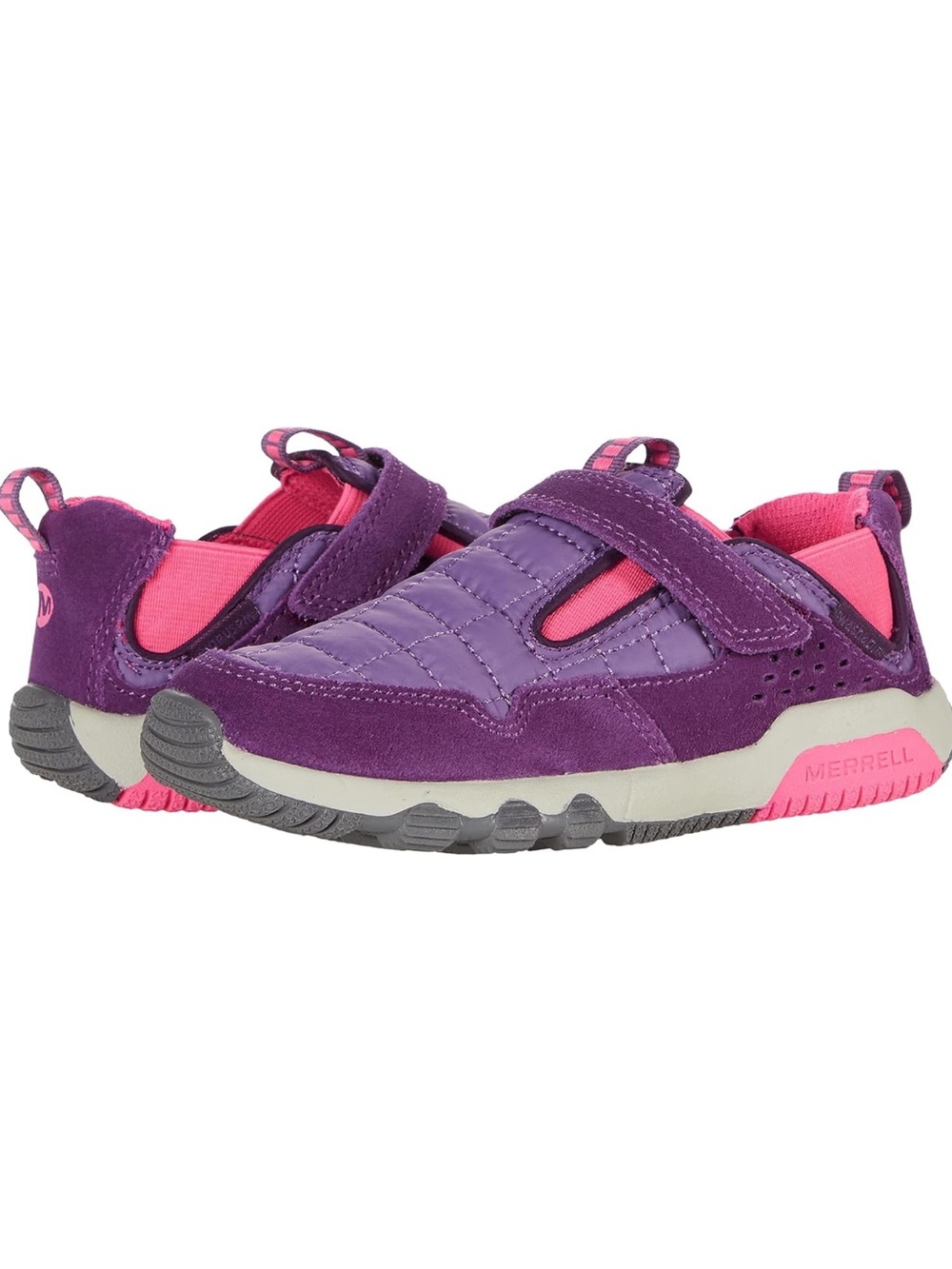 Merrell Free Roam Hut Moc Purple Little Girls Sneakers with Velcro Strap Size 13